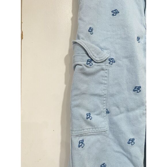 PacSun Baggy Carpenter Jeans Women Small 26X31 Blue Mushroom Denim Cargo Y2K - Picture 5 of 14